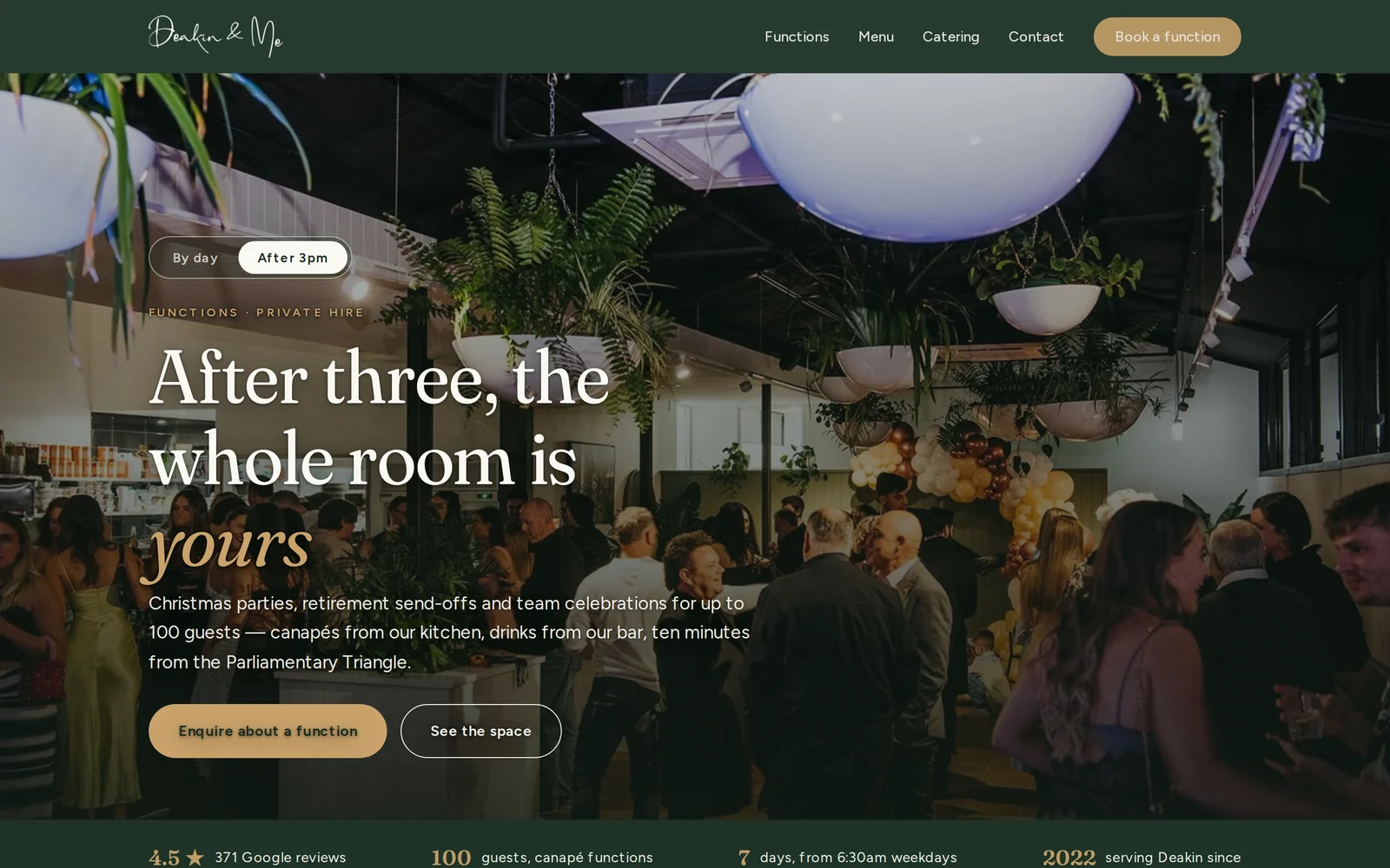 Website concept built for Deakin & Me